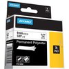 Dymo Label, Industrial, Perm Poly, 3/8"x18', White DYM18482